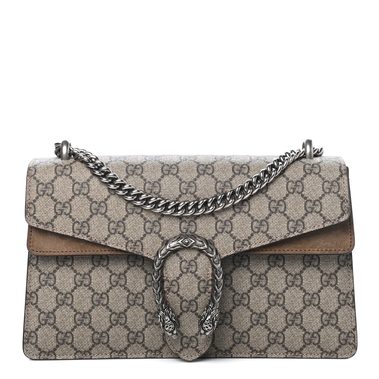 Gucci GG Supreme Monogram Small Dionysus Shoulder Bag Taupe 1 of 4
