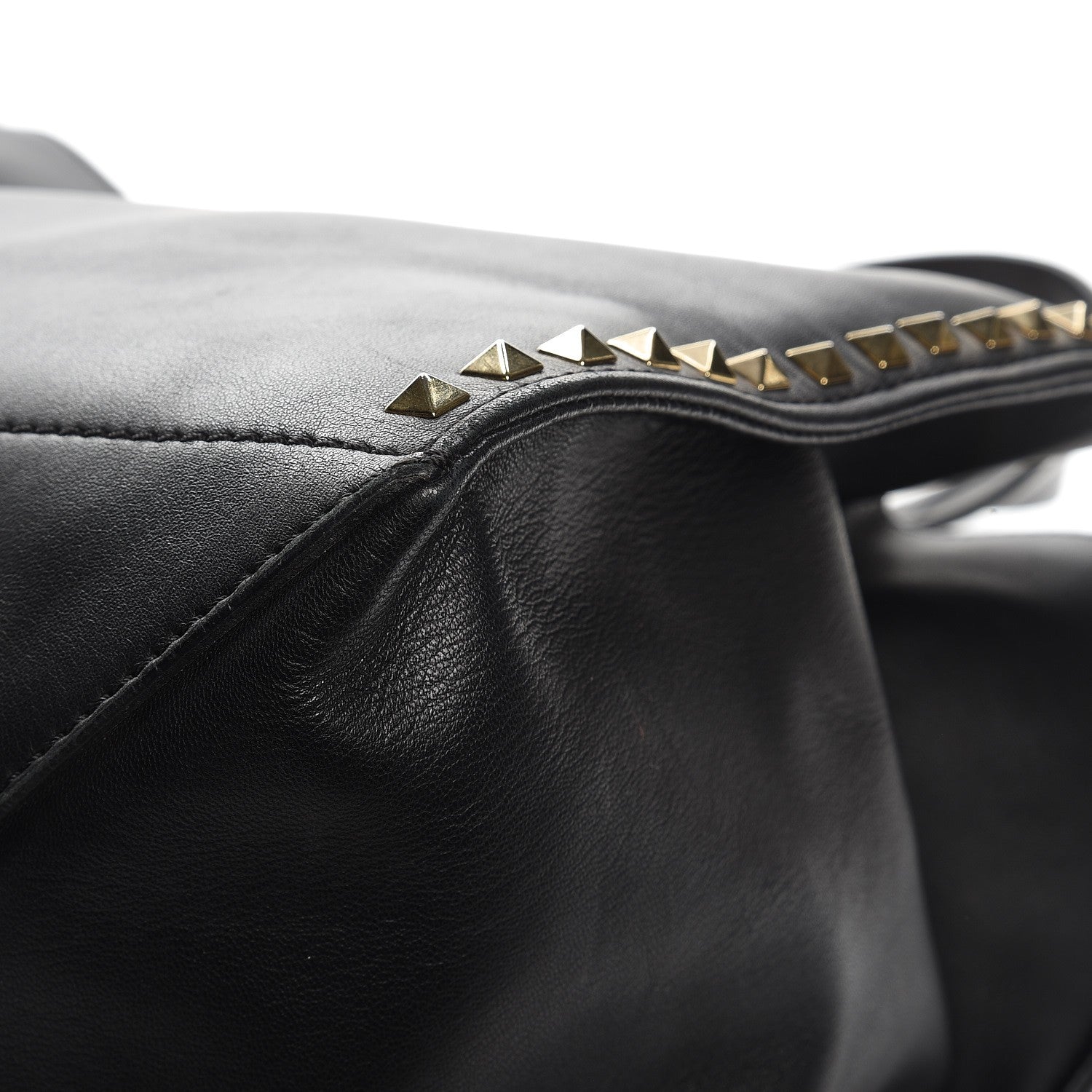 Valentino Garavani Nappa Medium Rockstud Soft Tote Black 9 of 14