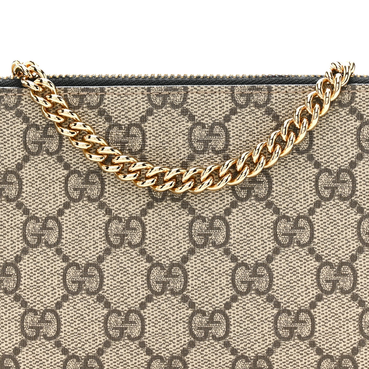 GG Supreme Monogram Wrist Wallet Black