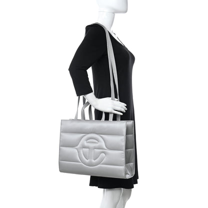 Telfar Nylon Medium Puff Shopping Bag Grey 2 of 9