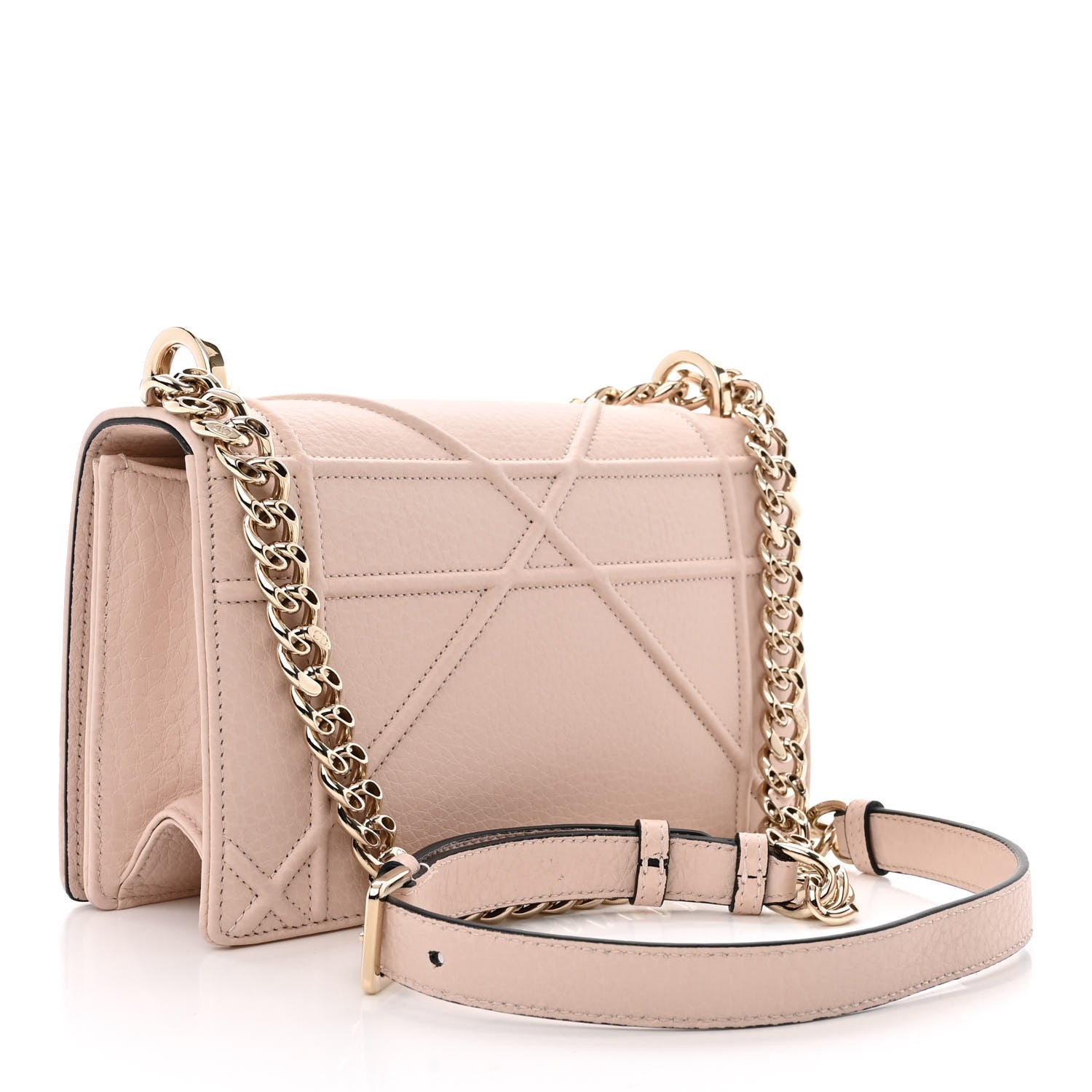 Christian Dior Grained Calfskin Small Diorama Flap Bag Pink 3 of 11