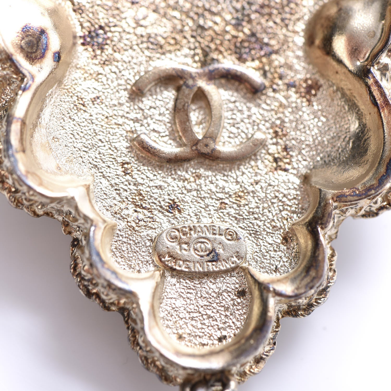 Chanel Gripoix Pearl Brooch Light Gold 4 of 4