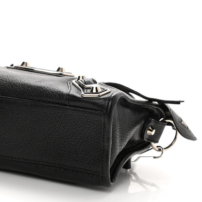 Balenciaga Chevre Silver Metallic Edge Hardware Mini City Black 8 of 8