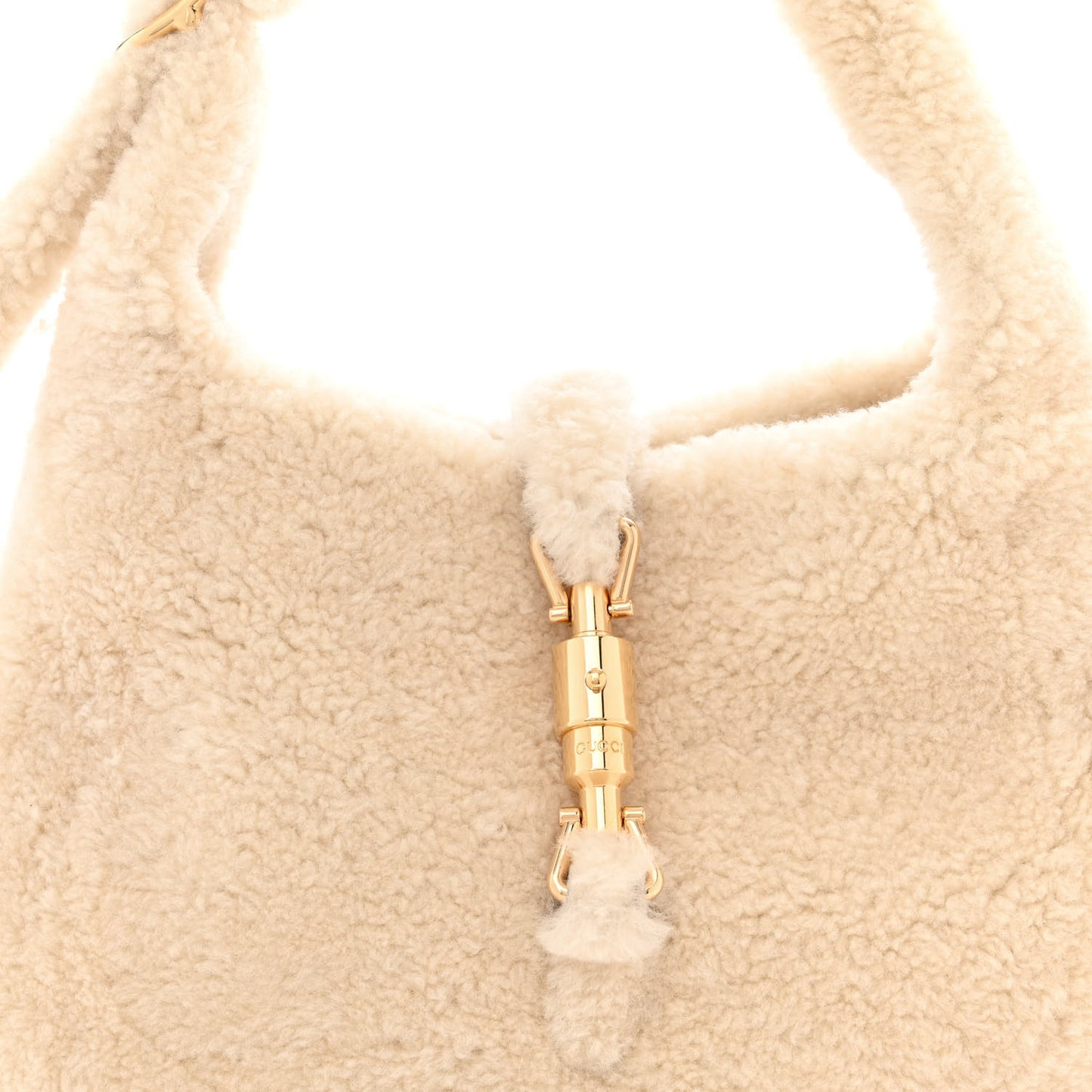 Shearling Small Jackie 1961 Shoulder Bag Ivory