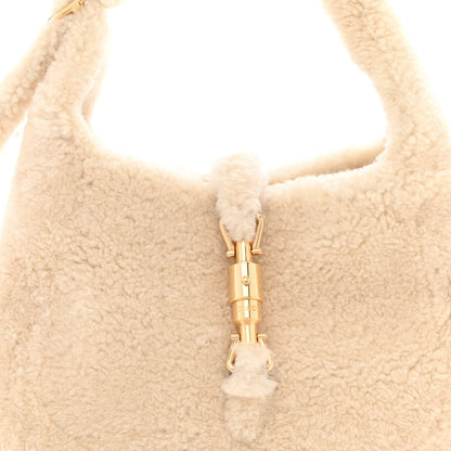Gucci Shearling Small Jackie 1961 Shoulder Bag Ivory 8 of 11