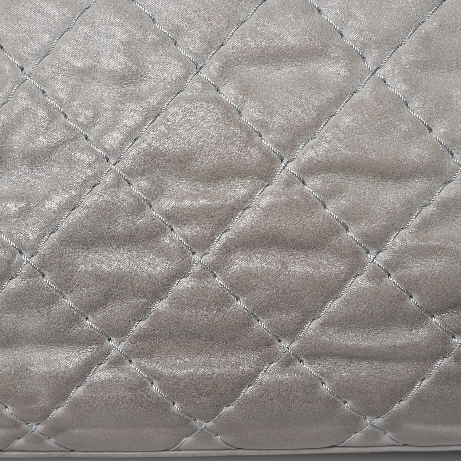 Chanel Iridescent Calfskin Large Just Mademoiselle Grey 16 of 17
