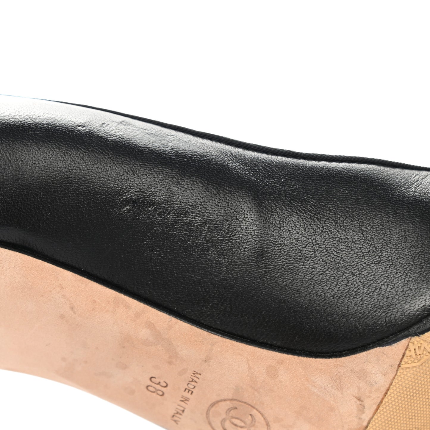 Lambskin Grosgrain Cap Toe Pearl Pumps 38 Black
