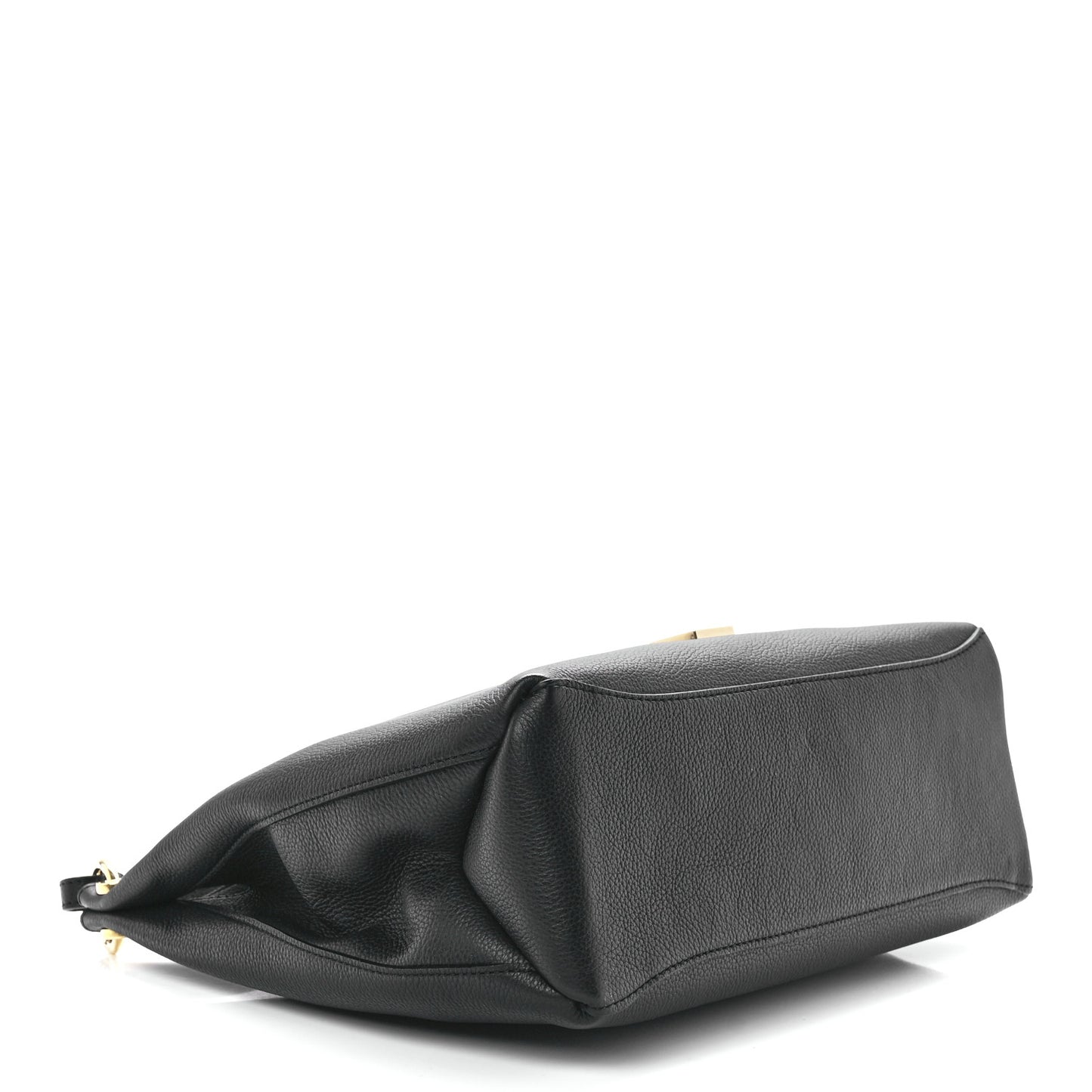Goat Printed Calfskin Small Freya Hobo Black