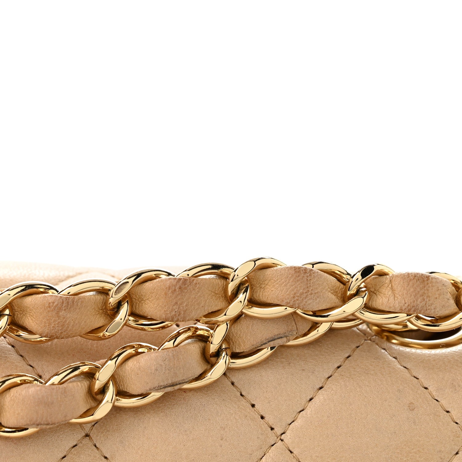 Chanel Lambskin Quilted Medium Double Flap Beige 13 of 13