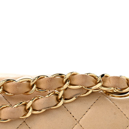 Chanel Lambskin Quilted Medium Double Flap Beige 13 of 13