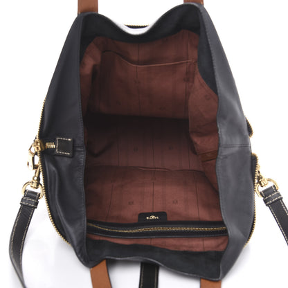 Loewe Lambskin Satchel Black Tan 4 of 12