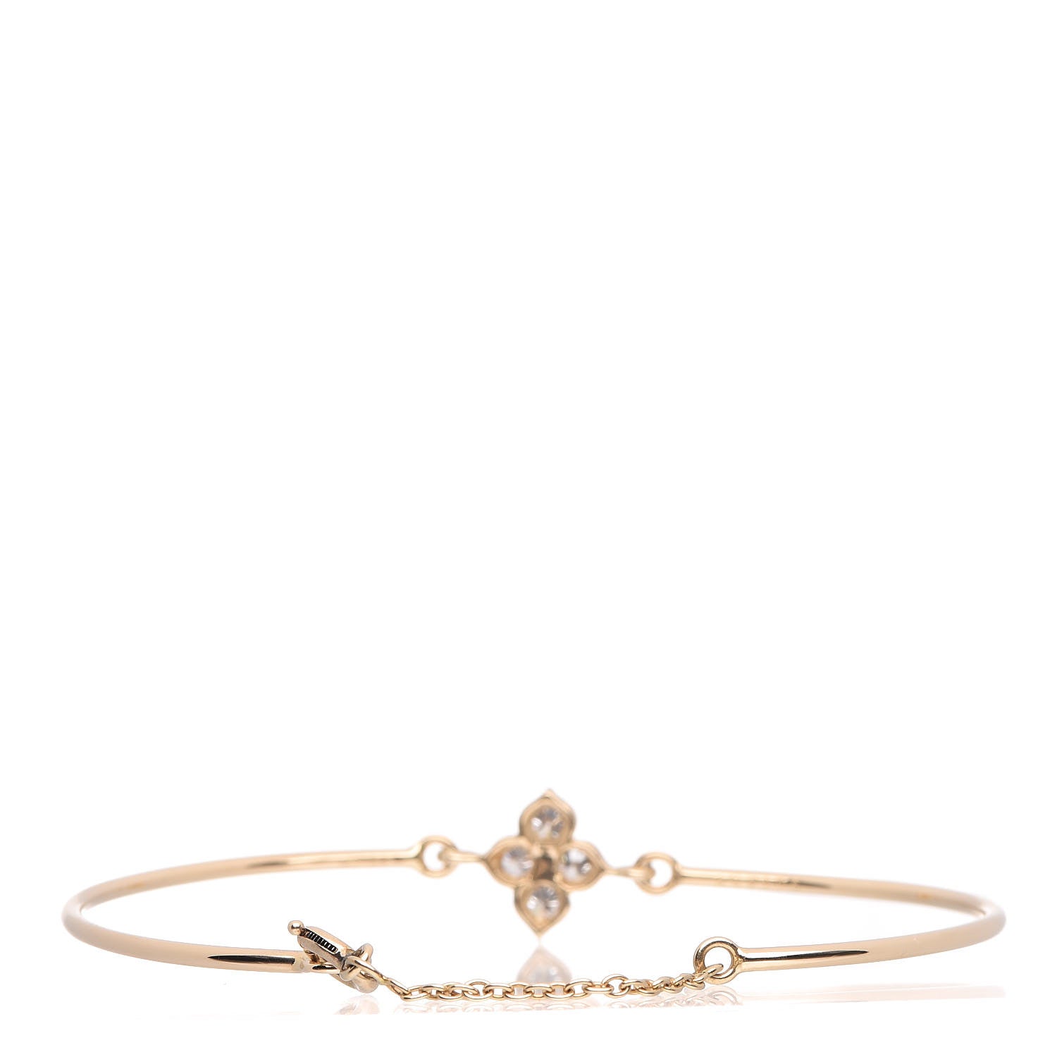 Cartier 18K Yellow Gold Diamond Hindu Floral Bracelet 3 of 7
