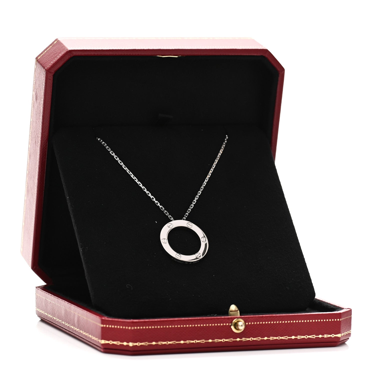 Cartier 18K White Gold LOVE Pendant Necklace 7 of 7