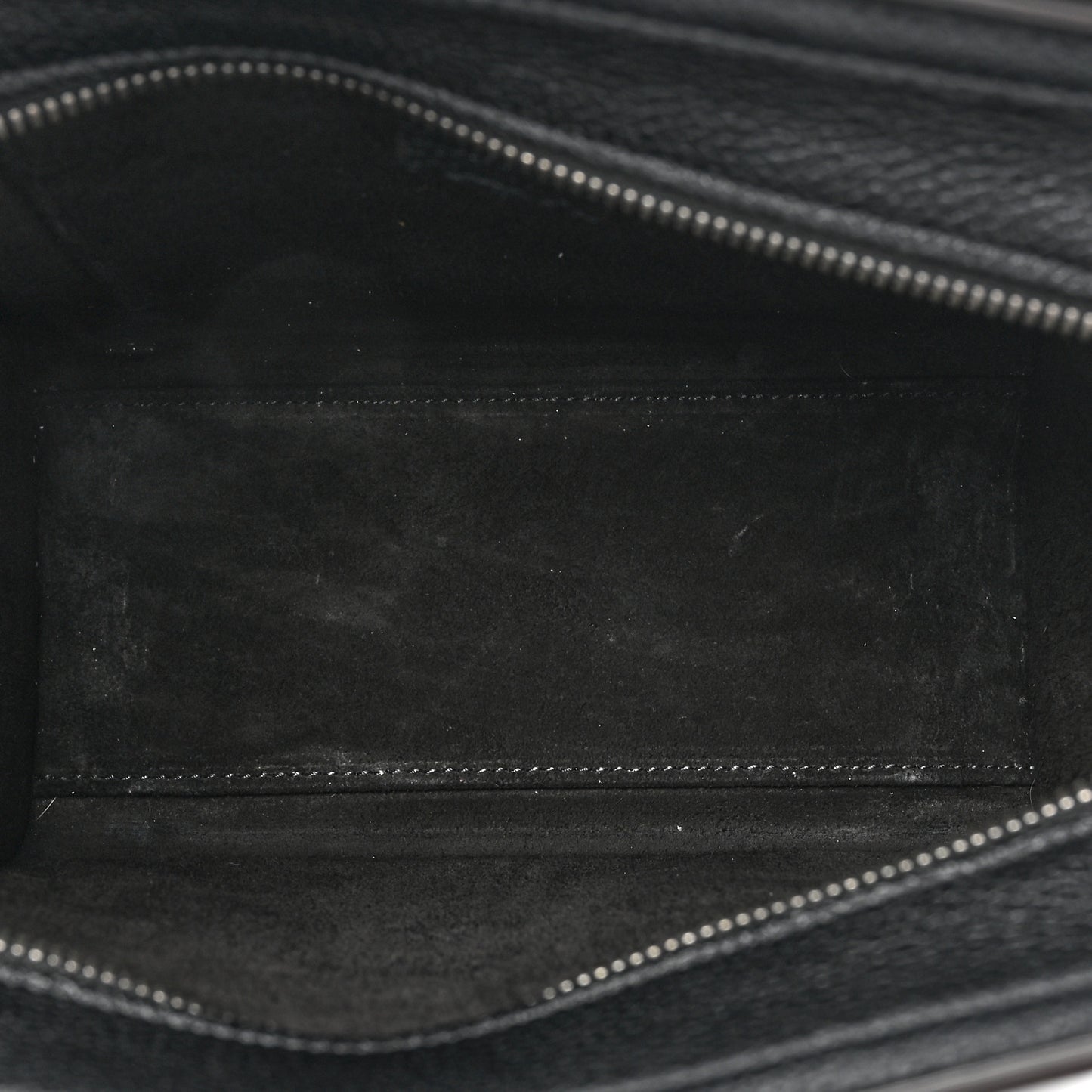 Drummed Calfskin Nano Luggage Black