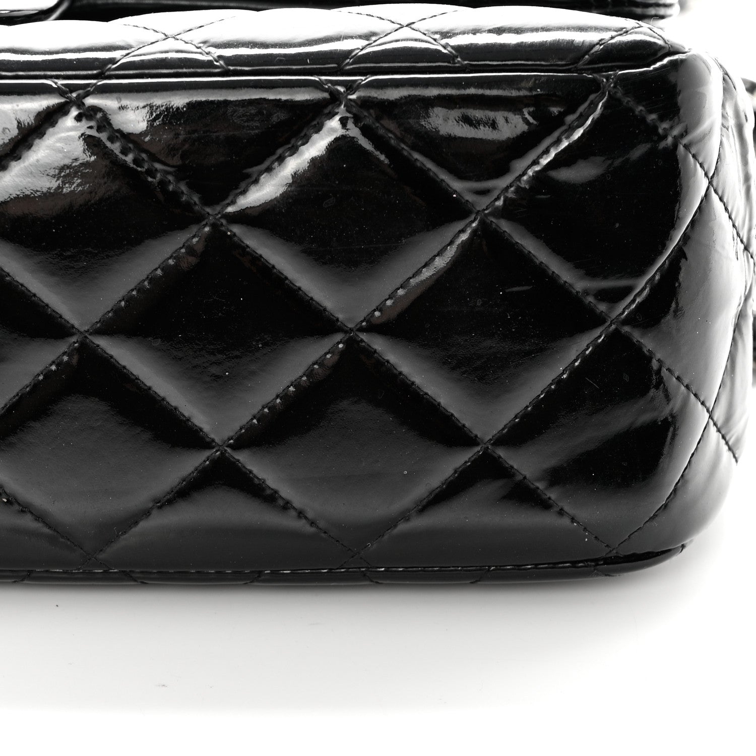Chanel Patent Quilted Jumbo Double Flap Black 16 of 17