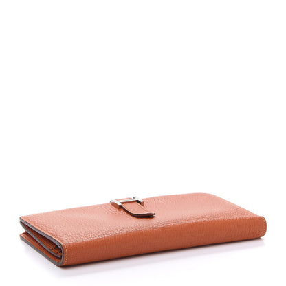 Hermes Chevre Mysore Bearn Gusset Wallet Feu 4 of 13