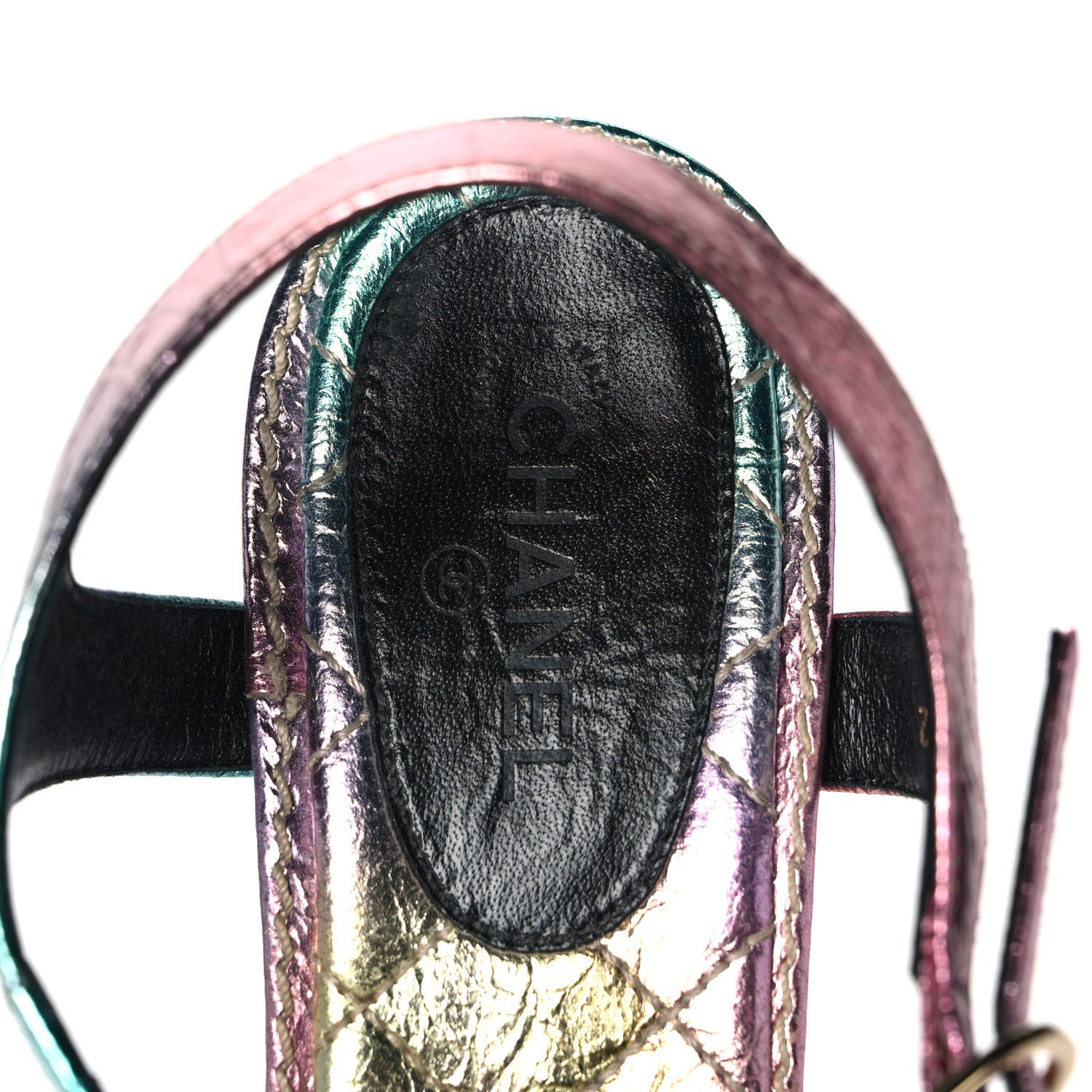 Chanel Goatskin Fantasy CC Pearl Thong Sandals 39 Multicolor 7 of 9