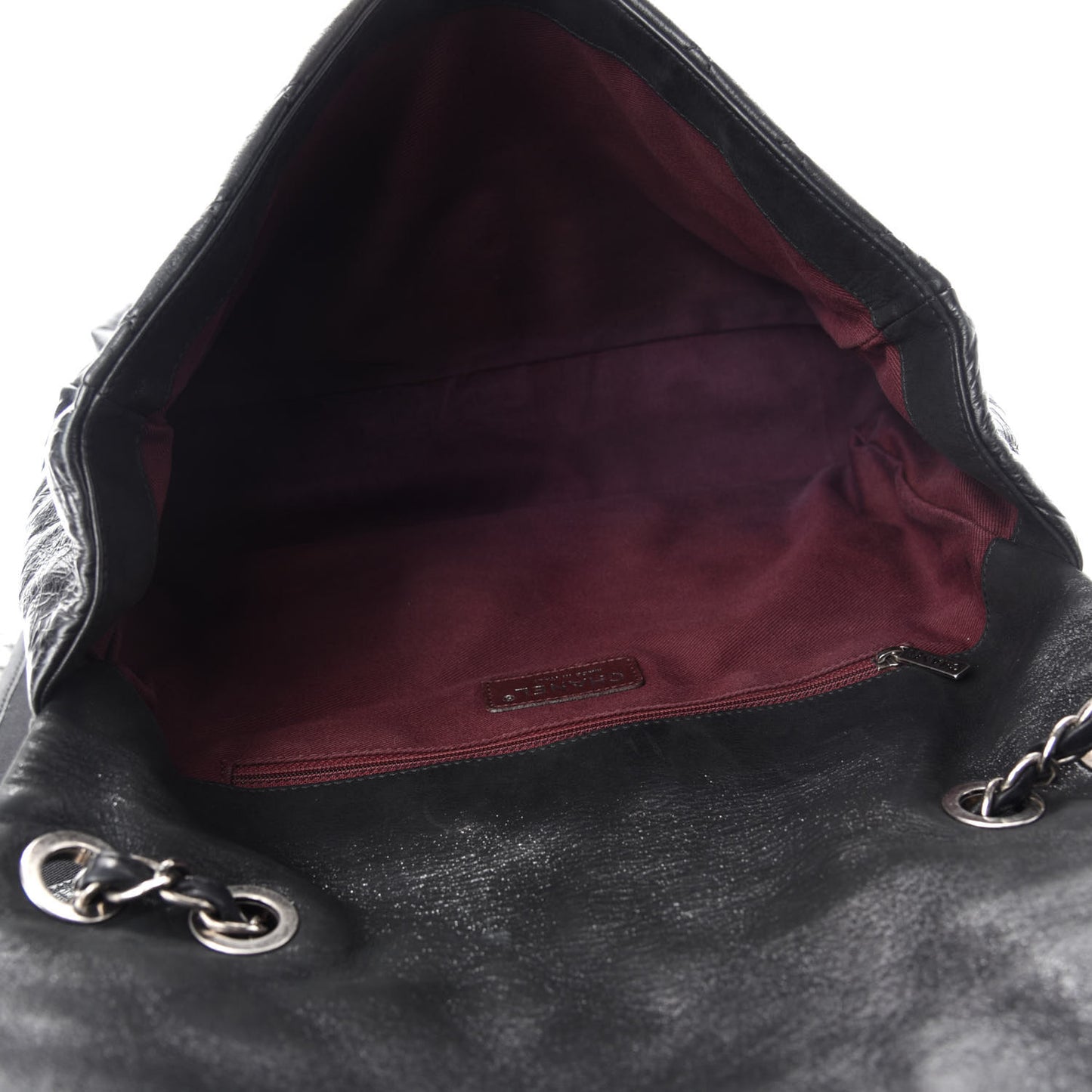 Iridescent Calfskin Fantasy Fur Backpack Grey