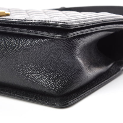 Chanel Caviar Quilted Medium Boy Flap Black 7 of 9