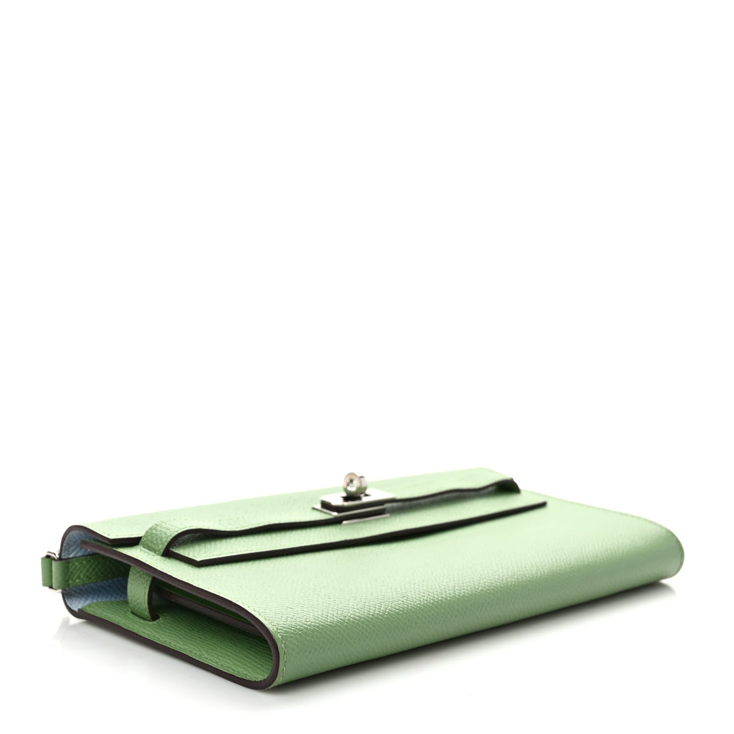 Hermes Epsom Kelly Wallet To Go Vert Criquet Blue Brume 4 of 8