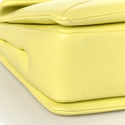 Valentino Garavani Nappa One Stud Chain Clutch Pale Yellow 8 of 9