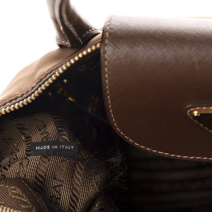 Prada Saffiano Tessuto Nylon Tote Corinto 10 of 14