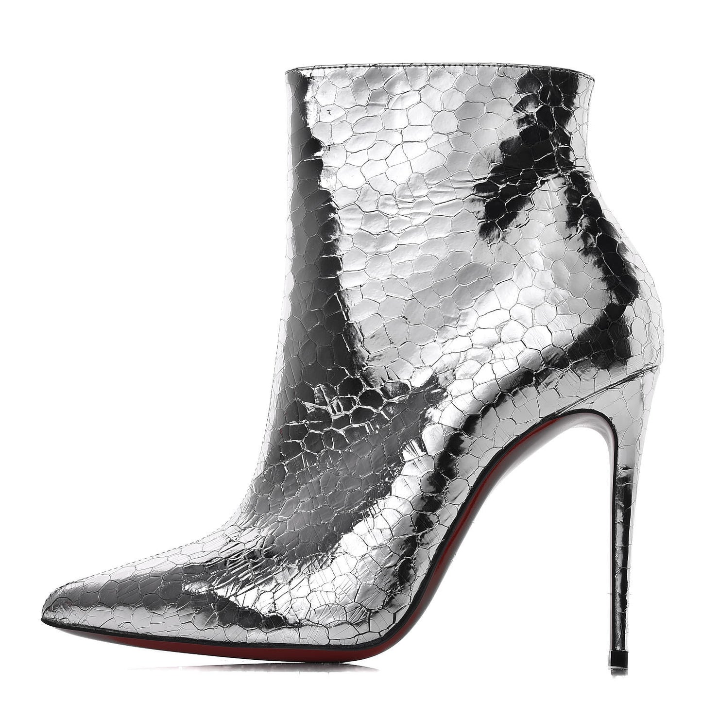 Calfskin Craquele So Kate Booty 110 Ankle Boots 36 Silver
