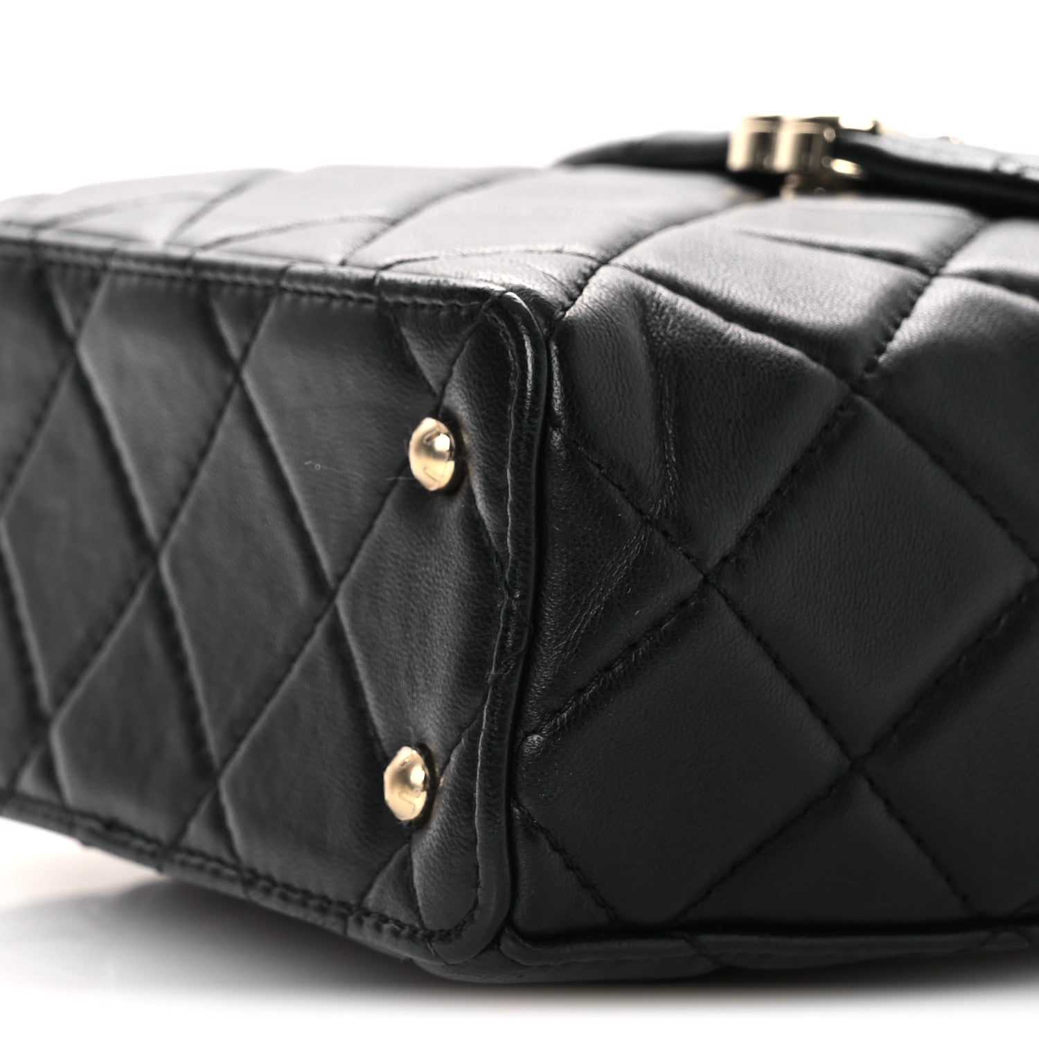 Chanel Lambskin Quilted Small Box Bag Black 10 of 11