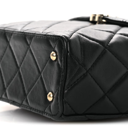 Chanel Lambskin Quilted Small Box Bag Black 10 of 11