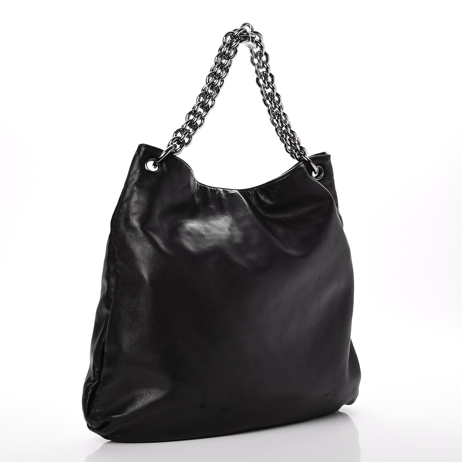 Chanel Lambskin Large Soft and Chain Hobo Black 3 of 8