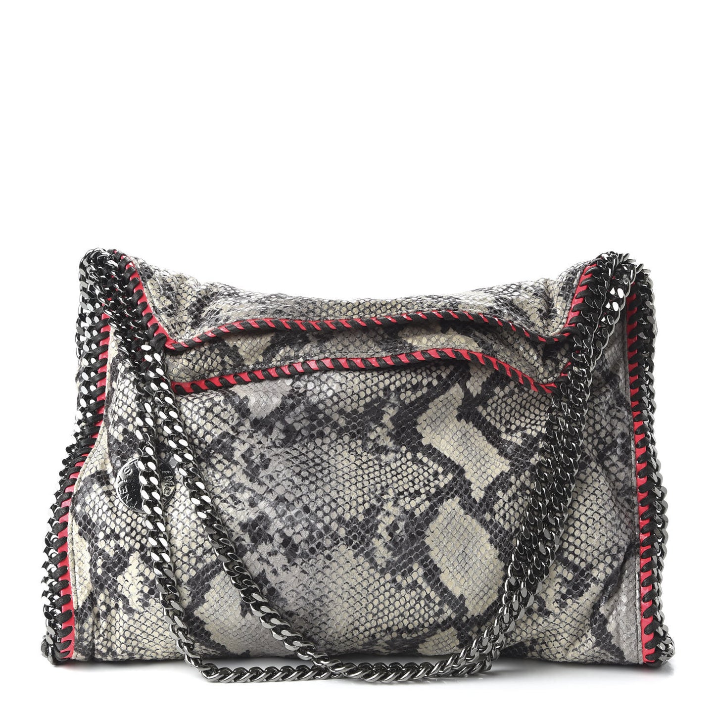 Eco Python Small Falabella Tote Chalk Pink