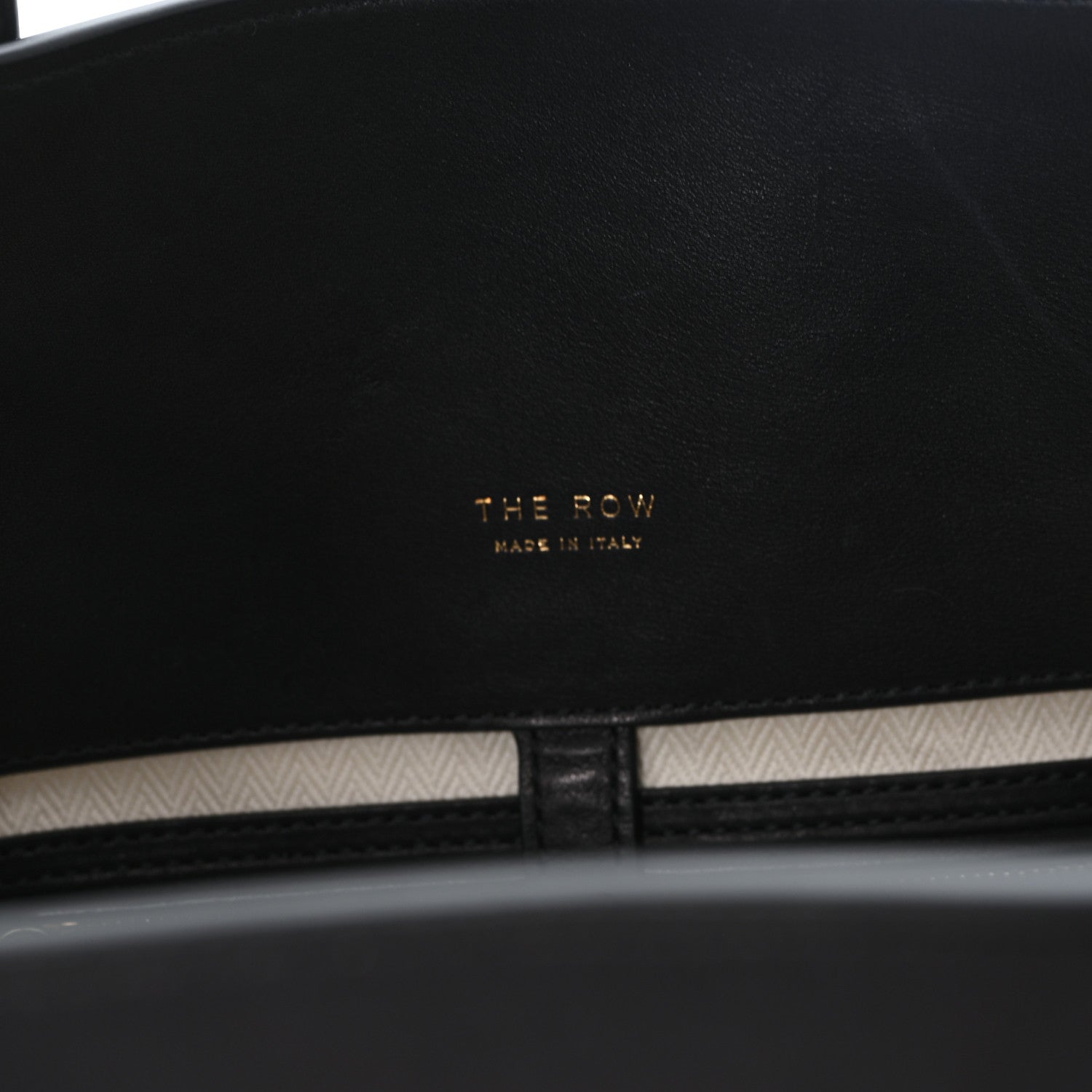The Row Polished Saddle Calfskin Soft Margaux 15 Black 6 of 10
