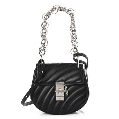 Chloe Calfskin Quilted Mini Drew Bijou Shoulder Bag Black 1 of 7