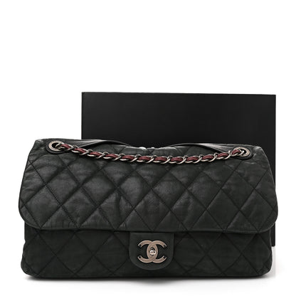 Chanel Iridescent Calfskin In The Mix Jumbo Flap Green Black 12 of 12