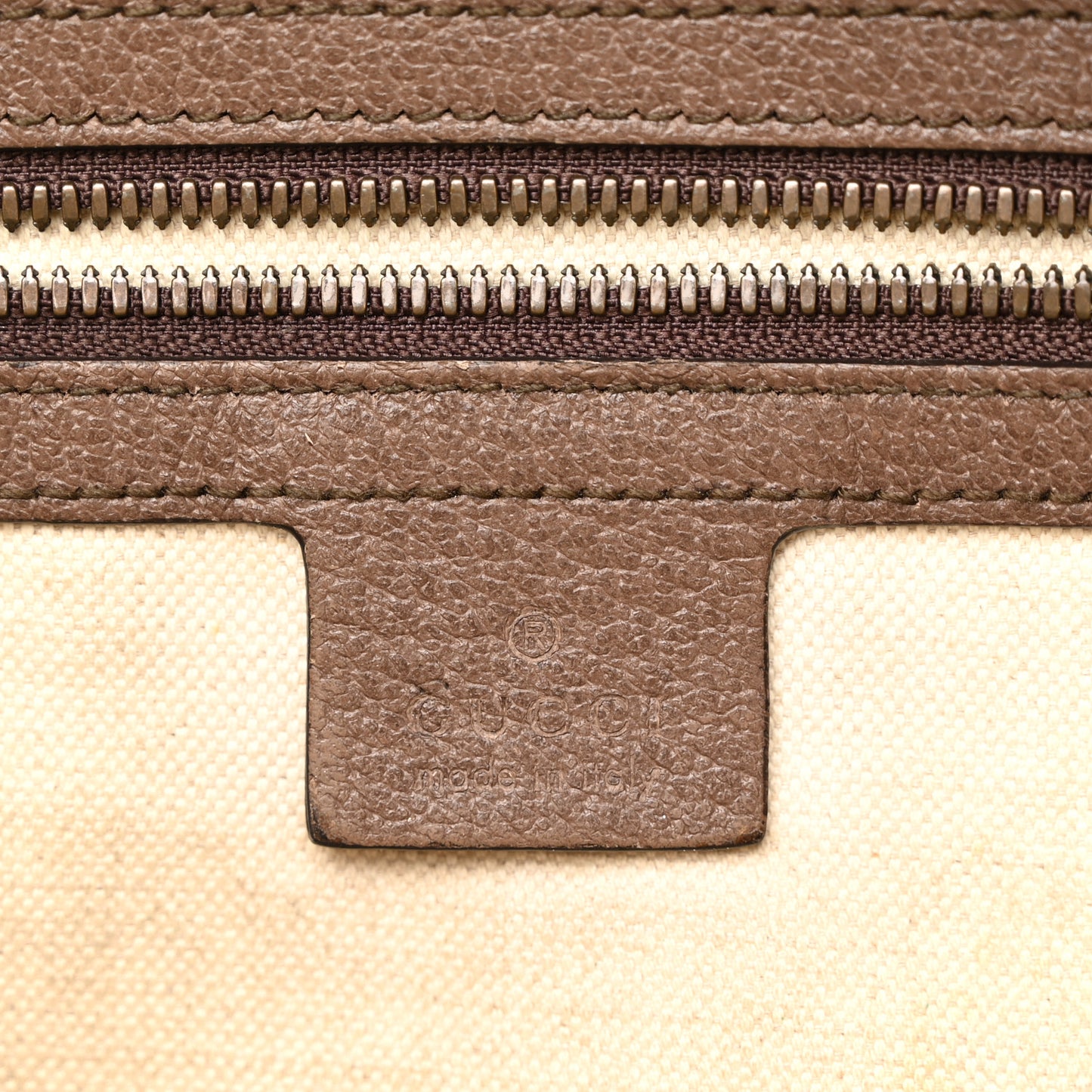 GG Supreme Monogram Web Small Ophidia Half Moon Hobo Brown