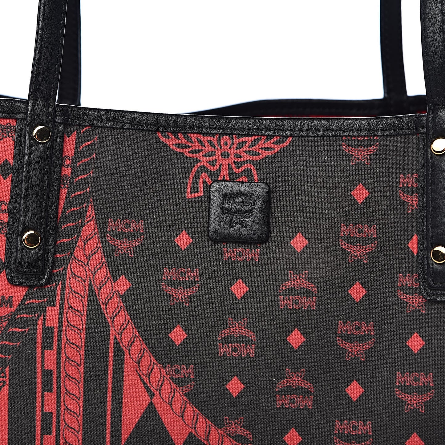 Visetos Large Liz Reversible Shopper Red Black