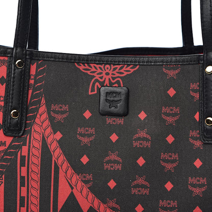 MCM Visetos Large Liz Reversible Shopper Red Black 23 of 23