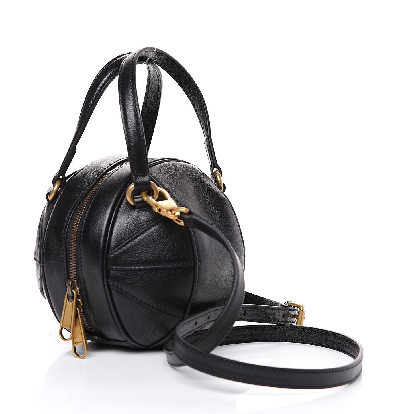 Piuma Lux Energy Mini Tifosa Basketball Shaped Shoulder Bag Black
