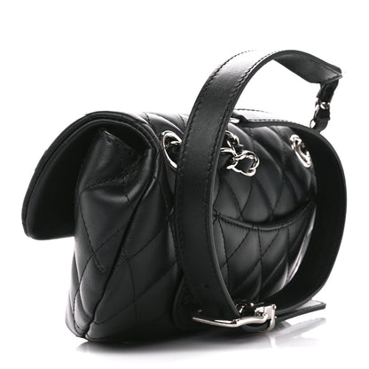 Chanel Calfskin Quilted CC Uniform Flap Belt Bag Black 3 of 13