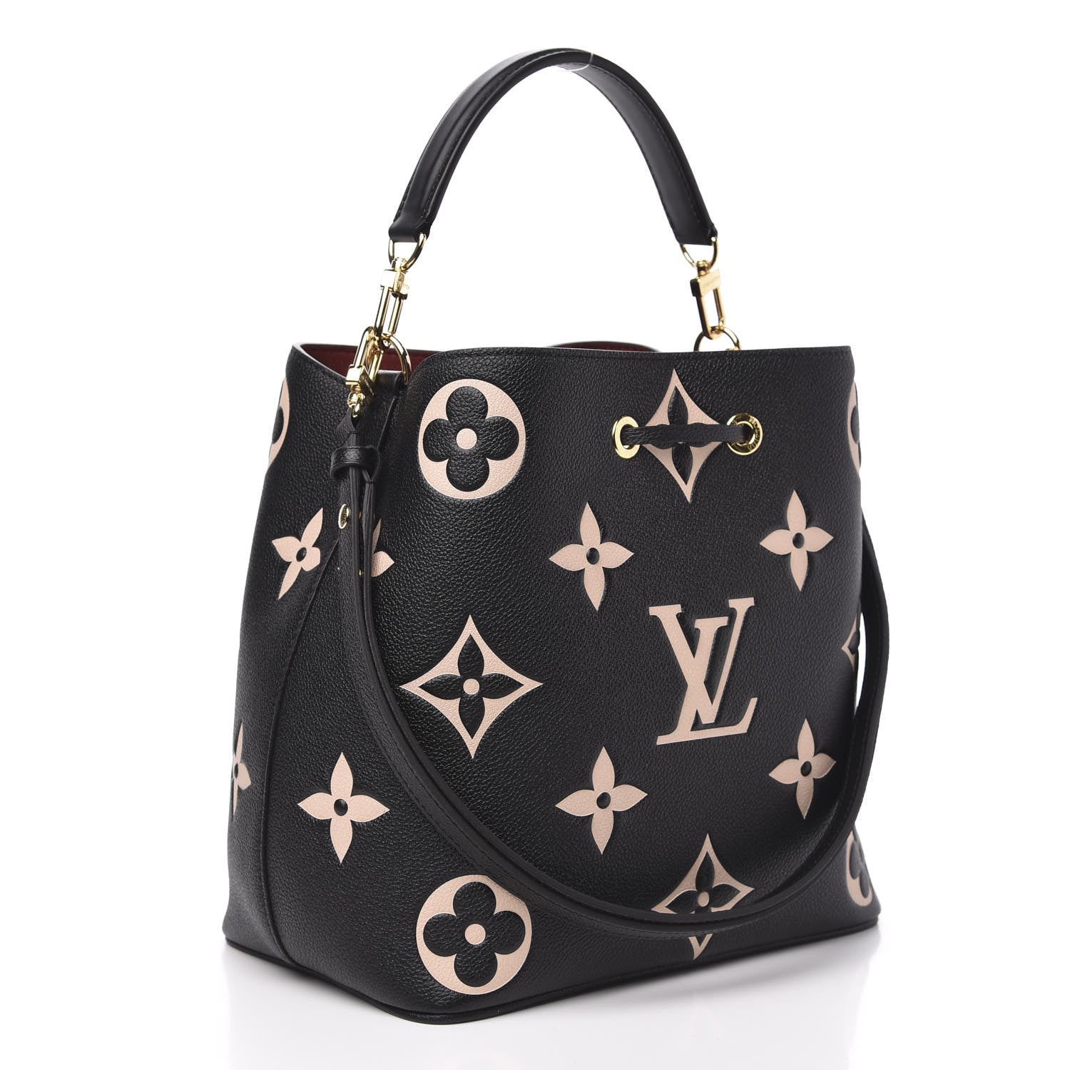 Louis Vuitton Empreinte Monogram Giant Neonoe MM Black Beige 4 of 9