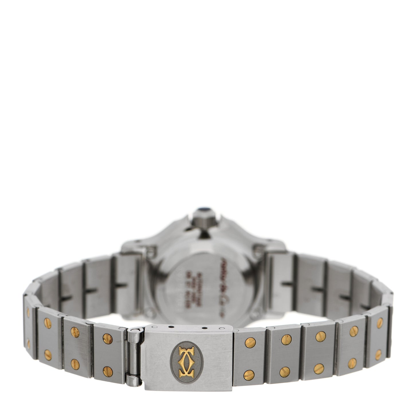 Stainless Steel 18K Yellow Gold 25mm Santos Octagon Automatic Watch