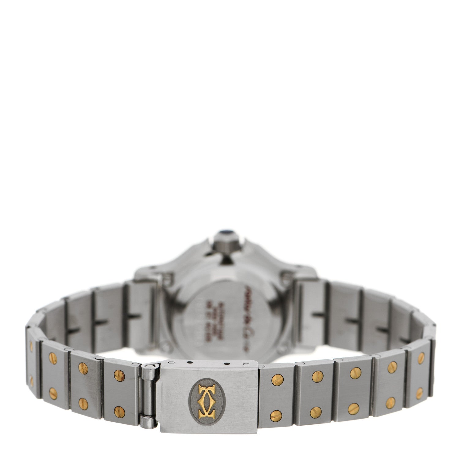 Cartier Stainless Steel 18K Yellow Gold 25mm Santos Octagon Automatic Watch 3 of 6