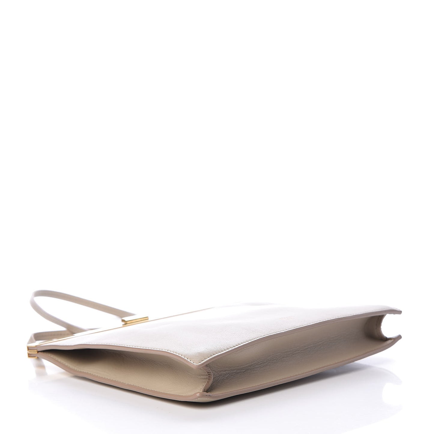 Smooth Calfskin Mini Clasp Bag Beige