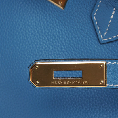 Hermes Togo Birkin 30 Blue Jean 12 of 23