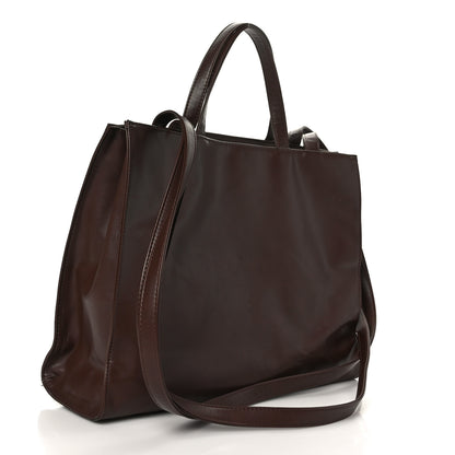 Telfar Vegan Leather Medium Shopping Bag Dark Brown 2 of 12