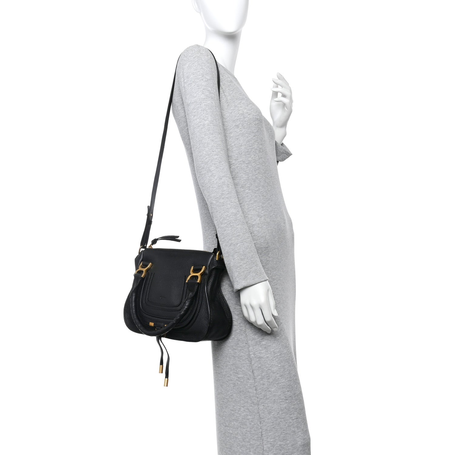 Chloe Calfskin Small Marcie Satchel Black 2 of 10
