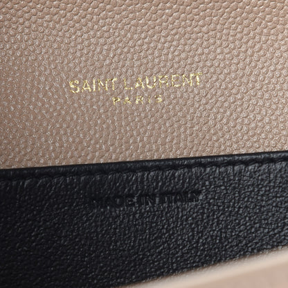 Saint Laurent Grain De Poudre Monogram Uptown Chain Wallet Nude Powder 6 of 9