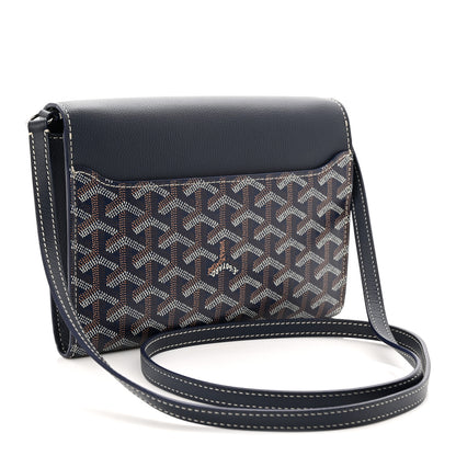 Goyard Goyardine Calfskin Chypre Wallet Pouch Navy 3 of 9