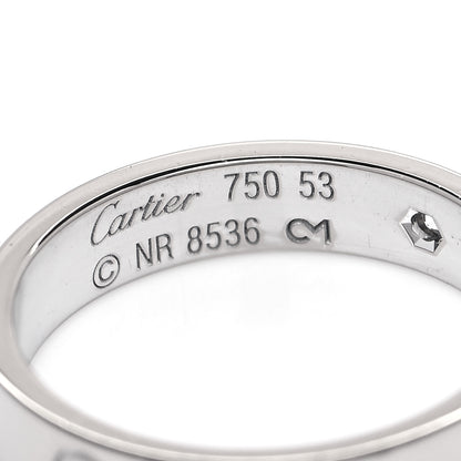 Cartier 18K White Gold Diamond 4mm LOVE Wedding Band Ring 53 6.25 4 of 4