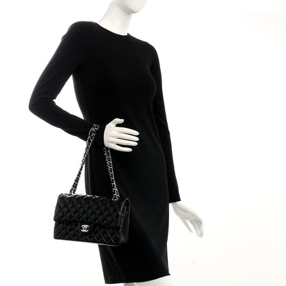 Chanel Lambskin Quilted Medium Double Flap Black 3 of 8